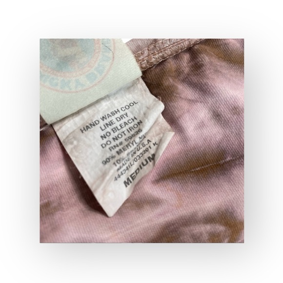 Vintage 90’s: Lucky Brand ❤︎ Side Tie Floral Tie Dye Bikini Bottoms ❤︎ Pink Tan - Picture 7 of 16